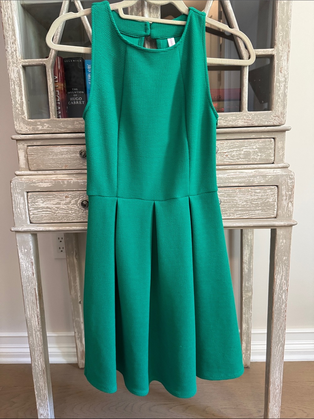 Xhilaration Emerald Green Sleeveless Fit & Flare Dress